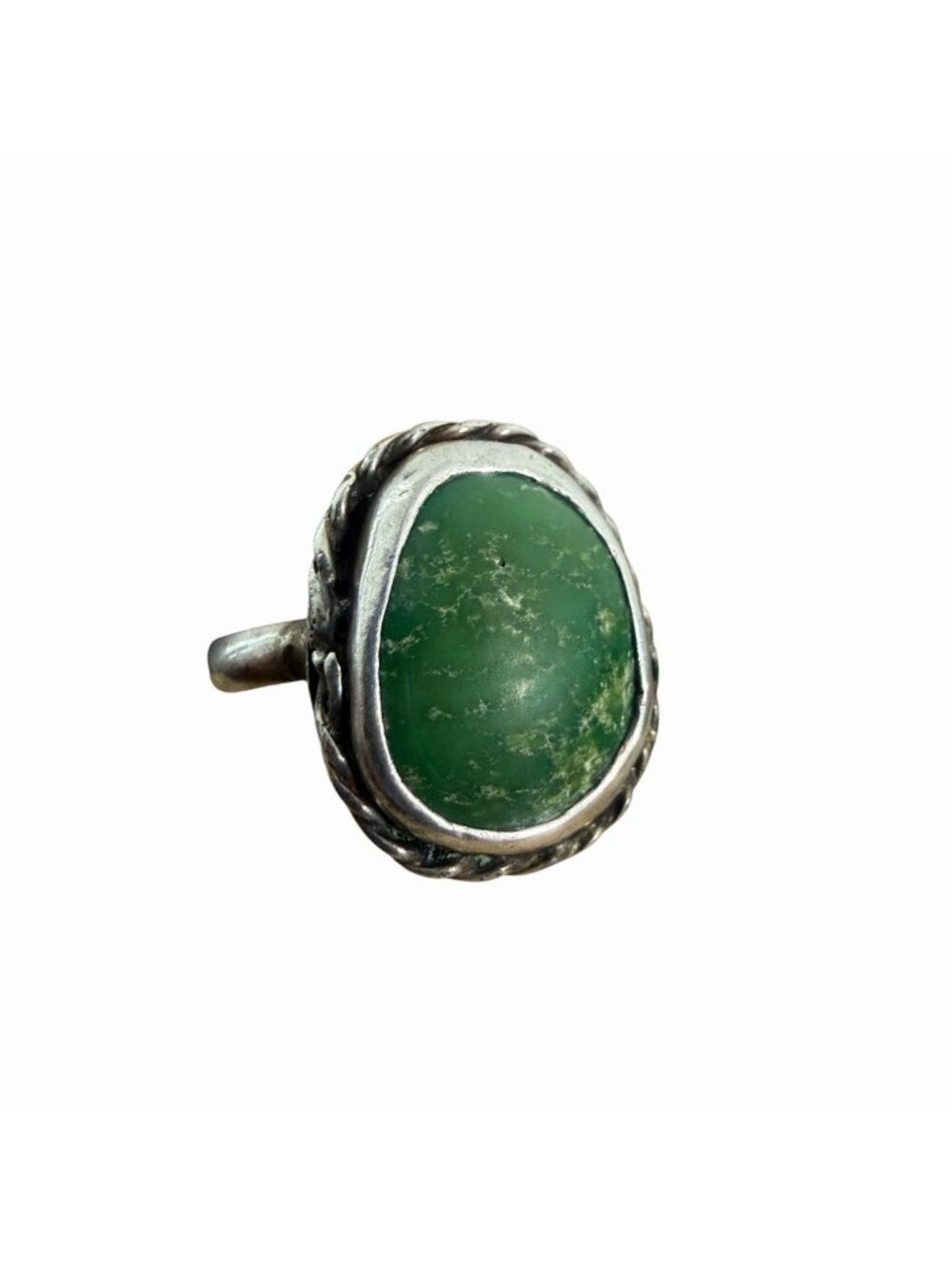 Vintage Navajo Native American Cerrillos Turquoise Sterling Silver Ring 6.5